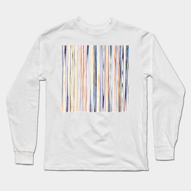 pastel abstract striped pattern Long Sleeve T-Shirt by katerina-ez